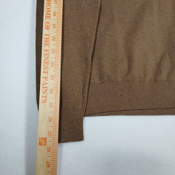 NEW M&S Cotton Rich Zip Sweater Marks & Spencer Tobacco Color Tan Medium #491 - Picture 3 of 8